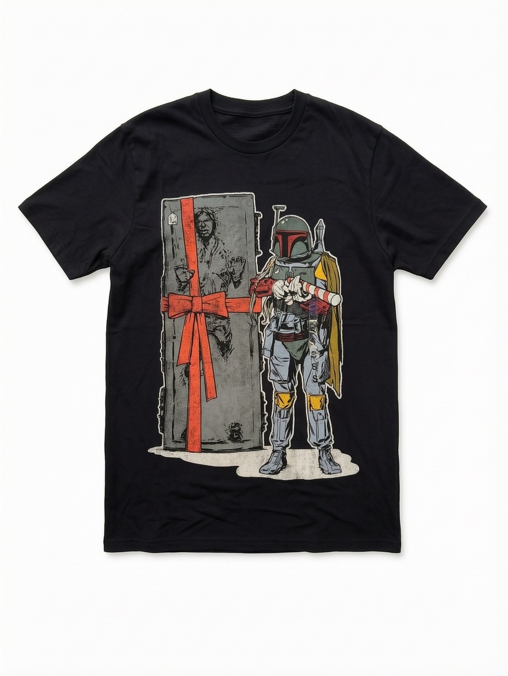 Star Wars Boba Fett Han Solo Carbonite Men’s Small Black Graphic T-Shirt NWT
